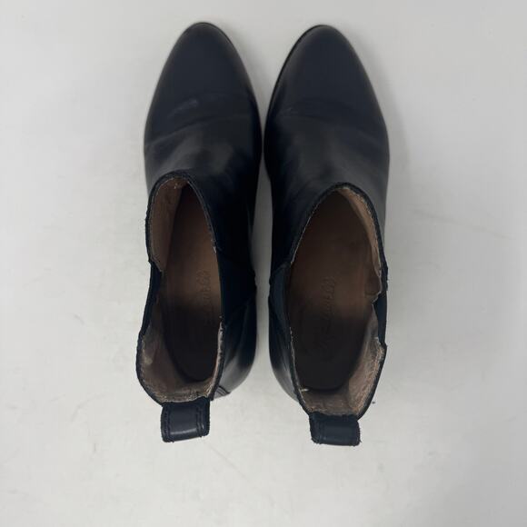 Madewell The Carina Boot Black Leather Chelsea Ankle Boots Pull-On Size 7.5 - Picture 8 of 14